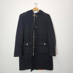 Michael kors black wool overcoat pea coat